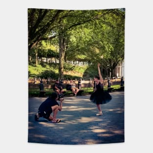 Central Park Ballet Dancer Shooting NYC Tapestry