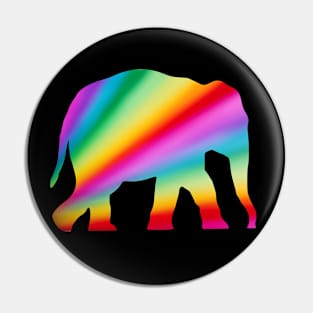 Rainbow Elephant Pin