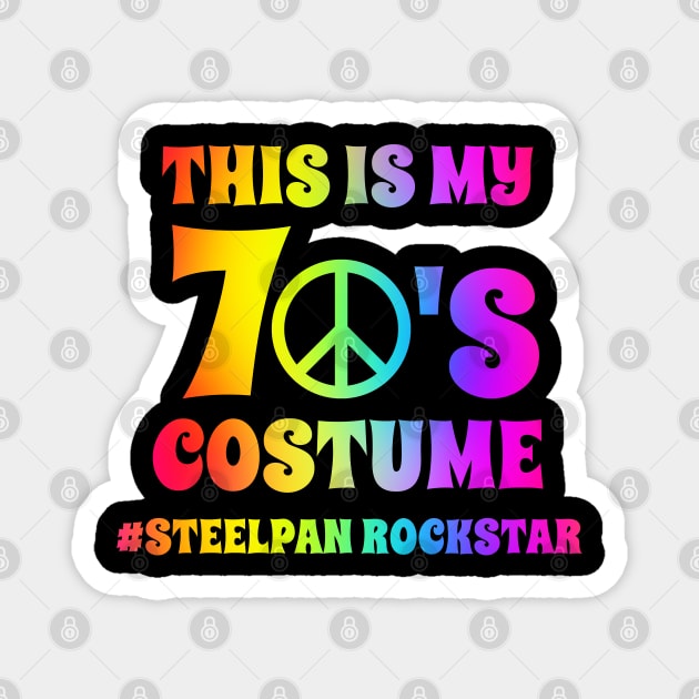 Groovy Steelpan Player This Is My 70s Costume Halloween Party Retro Vintage Magnet by coloringiship