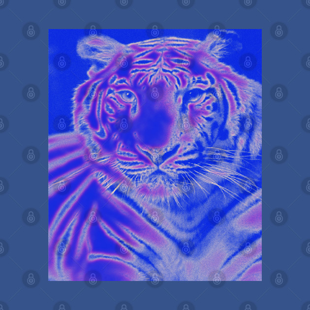 White Tiger from India - Purple colour - White Tiger - T-Shirt