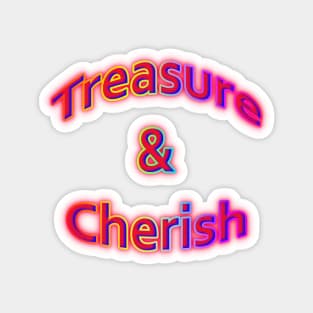 Treasure & Cherish Neon Retro Rainbow Magnet