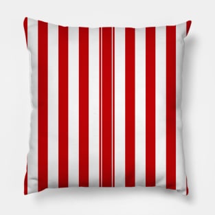 Red and White Stripes Pillow