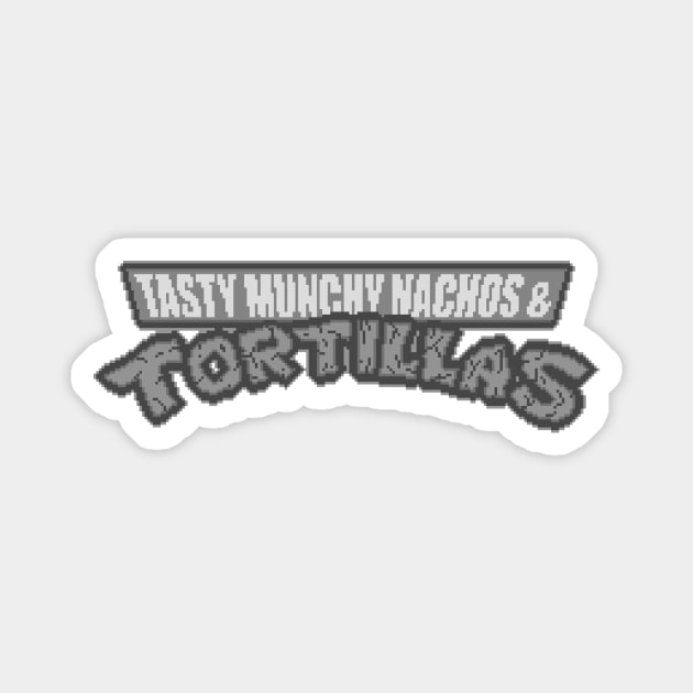 Nachos and Tortillas Title Logo (B&W) Magnet by M.N.M. Gultiano
