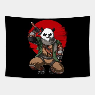 Panda Bear Ninja Samurai Tapestry