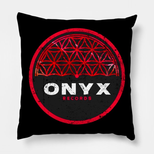 Onyx Records Pillow by MindsparkCreative