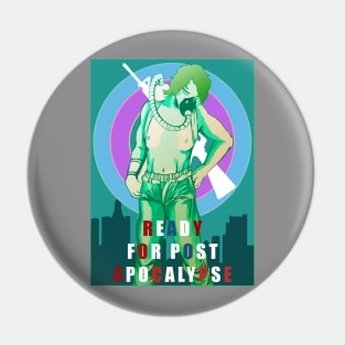 colorful girl post apocalypse Pin