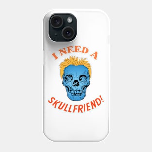 SKULLFRIEND -2- Skull with Yellow Hair | Dead Horror | Happy Halloween | Funny Halloween | Halloween Costume Phone Case