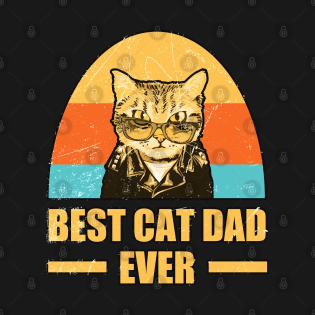 Best cat dad ever Cat Funny by Cosmic Art