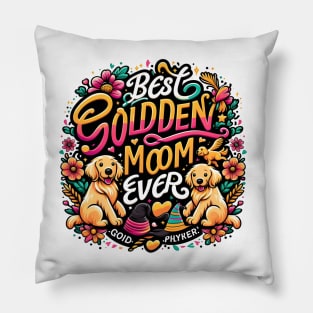 Best Golden Retriever Mom Ever Funny Dog Lover Gifts Women Pillow