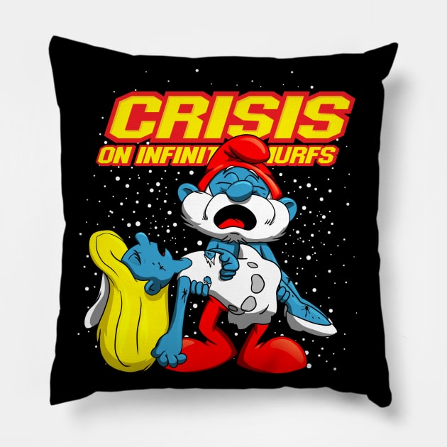 A Little Blue Crisis Pillow by Ihlecreations