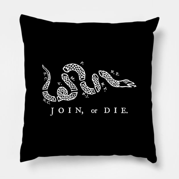 Join or Die Pillow by BUNNY ROBBER GRPC