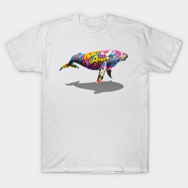 Graffiti Whale - Art - T-Shirt