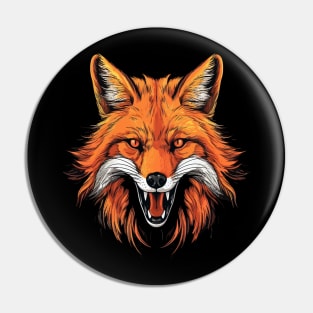 Red Fox Smiling Pin