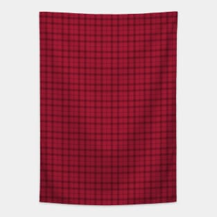Red and Black Plaids 001#004 Tapestry