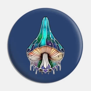 Celestial Mushroom Abstract Art Pin