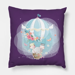 cute animal air balloon Pillow