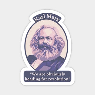 Karl Marx Portrait and Quote Magnet