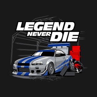 Legends Never Die Skyline R34 T-Shirt