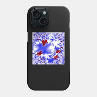 A flowerbed on blue Phone Case