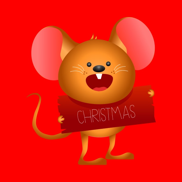 Funny christmas mouse by monika27