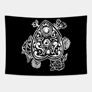 Ouija Planchette Witchy Goth Mystical Fortune Teller Tapestry