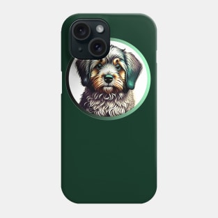 A Brown & White Havanese Dog in a Green Highlight Phone Case