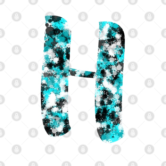 Paint Splash Letter H by Hip Scarves and Bangles