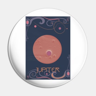 Jupiter - Art Nouveau Space Travel Poster Pin