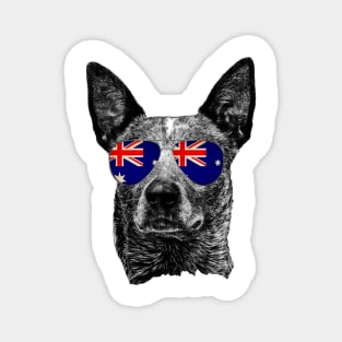 Australian Dog Flag Sunglasses Australia Shades Patriotic Owner Lover Magnet