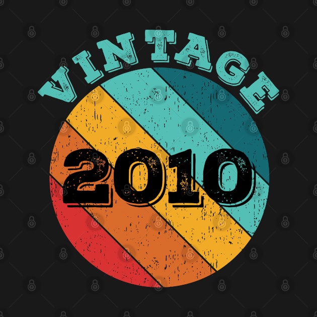 2010 Vintage Shirt, Birthday Gift Tee. Retro Style T-Shirt by LittleBoxOfLyrics