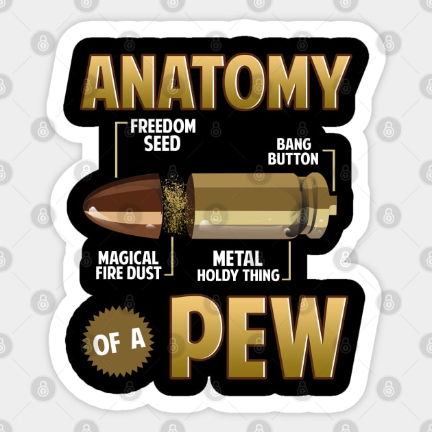 Anatomy Of A Pew Just The Tip Bullet Gift Funny Gun Lovers