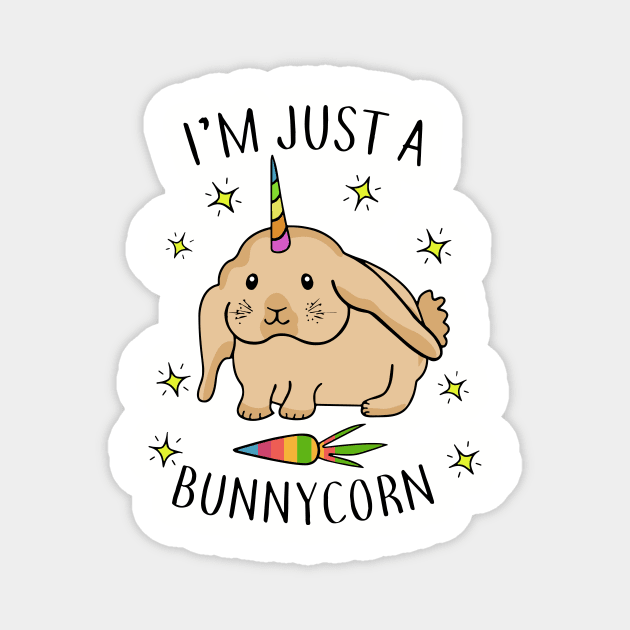 Im Just A Bunny Corn Unicorn Magnet by huepham613