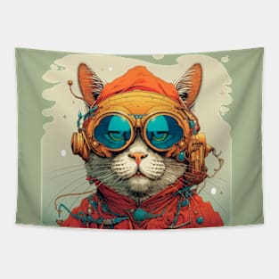 Cyber Cat from the Future Tapestry