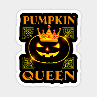 Pumpkin Queen T Shirt Funny Halloween Shirt Gifts for Mom Wife Magnet