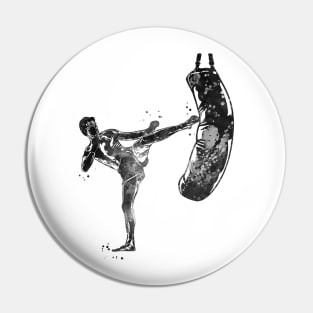 Kickbox Male Martial Artist Pin