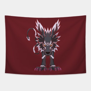 Black Garurumon Tapestry