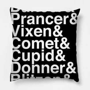 Reindeer Names Pillow