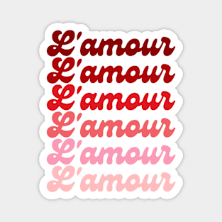 Red Love In French For Lovers Magnet