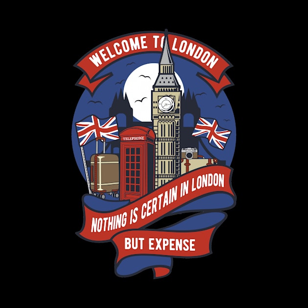 Welcome To London, Vintage Retro Classic by CoApparel