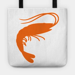 Orange Prawn Silhouette Emoticon Tote