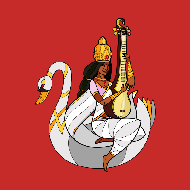 Saraswati - Goddess of Wisdom by artofkarthik