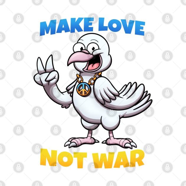 Cute Peace Dove - Make Love Not War by TheMaskedTooner