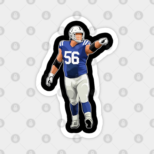 Quenton Nelson #56 In Action Magnet by GuardWall17