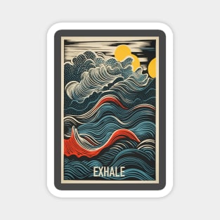 Exhale Waves Yoga Meditation Magnet