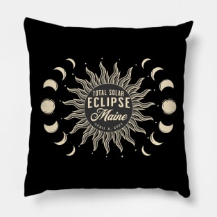 Total Solar Eclipse Maine USA April 2024 Pillow