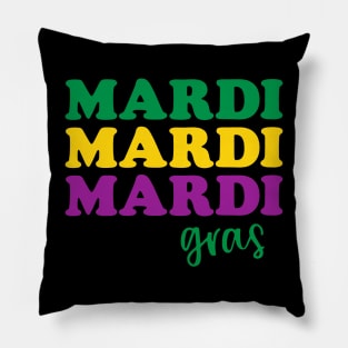 Retro Groovy Mardi Gras Costume New Orleans Carnival Parade Pillow