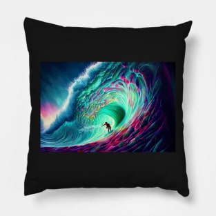 Surf Art Action Pillow