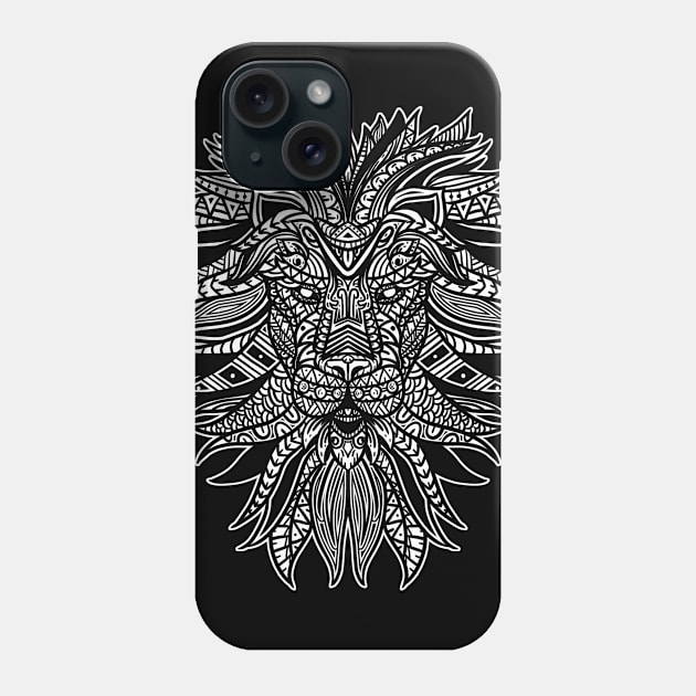 Lion Tribal Phone Case by Barabarbar artwork