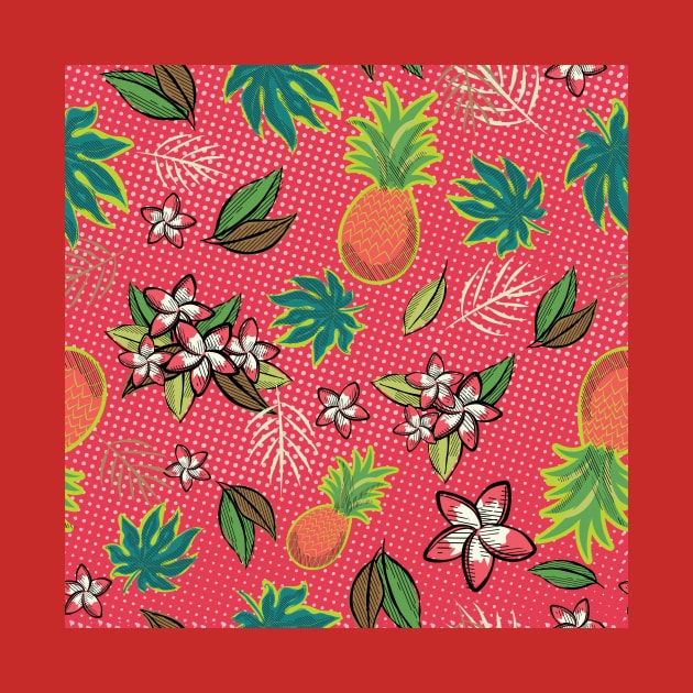 Tropical Beach - Red by SWON Design