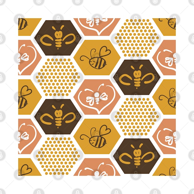 Bees Honeycomb Beekeepers Gifts by savariya